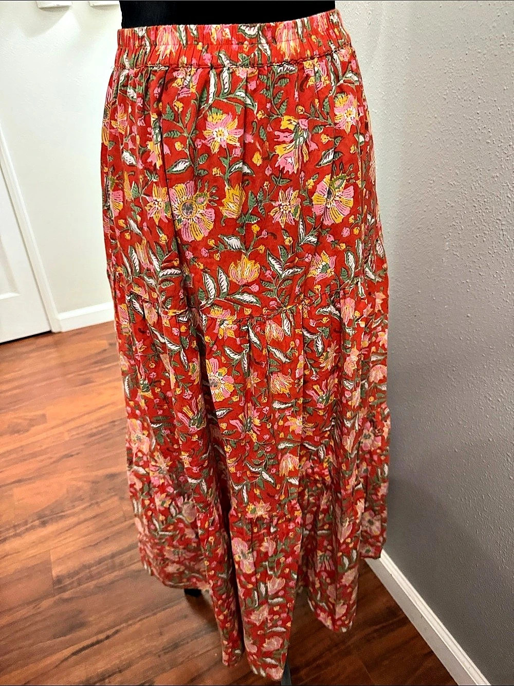 Rachel Pally Floral Wide-Leg Cotton Pants Size Small